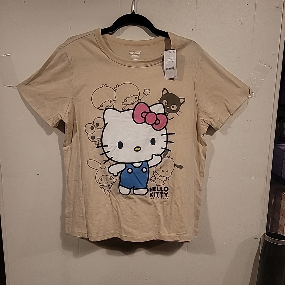 Hello Kitty Beige and Blue Kids T-Shirt